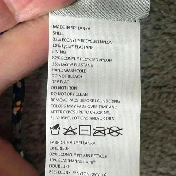 Prana Jess Reversible Bikini Top in Black/Floral - Size XL NWT - Picture 8 of 8